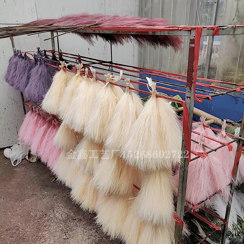 Artificial Pampas Grass Grey/White/Pink Dried Reed Flowers Bouquet Fake Plant For Christmas Home Decor Wedding Flowers B