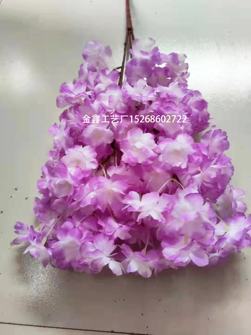 Silk flowers Long-Peach Sakura Artificial flower Pink Wedding Decoration Cherry blossom branch for home Decor wedding Ar