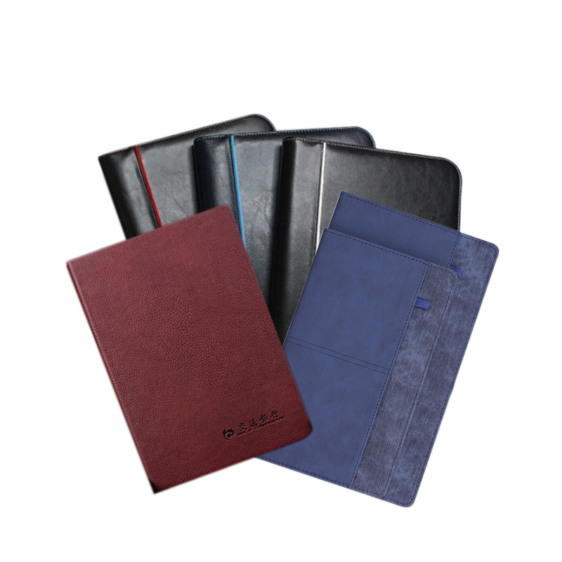 Business Notebook Gift Set Imitation Leather Surface Notepad Pen Keychain Business Card Case Note Box Set