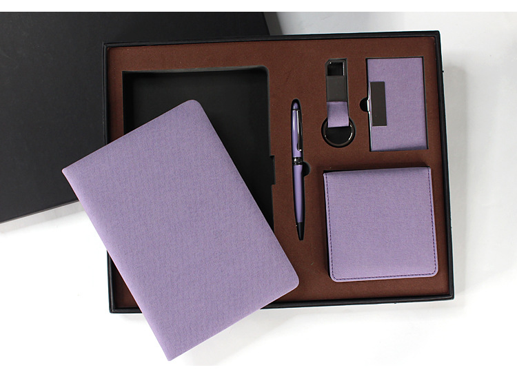 Business Notebook Gift Set Imitation Leather Surface Notepad Pen Keychain Business Card Case Note Box Set Business Notebook Gift Set Imitation Leather Surface Notepad Pen Keychain Business Card Case Note Box Set