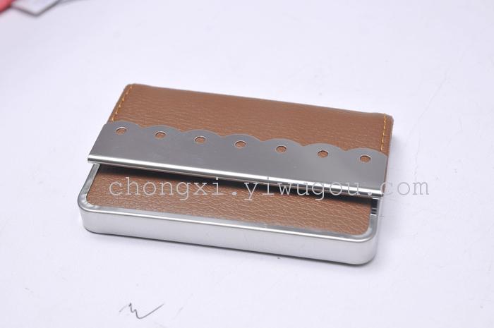 "Factory direct" leather card case series WO-3901 WP-4901 metal stainless steel stylish business card cases "Factory direct" leather card case series WO-3901 WP-4901 metal stainless steel stylish business card cases