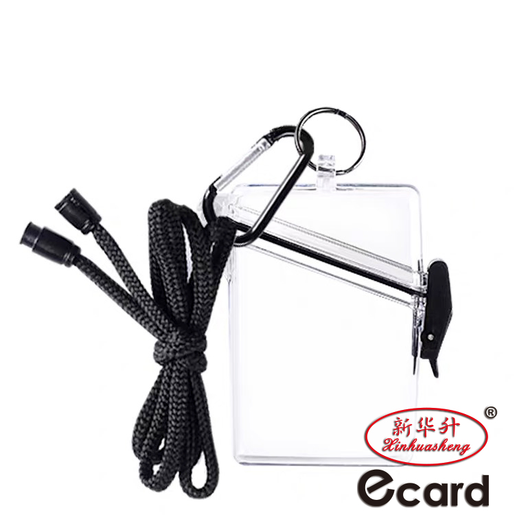 INS Style Cigarette Case Transparent Halter Waterproof Sealed Cigarette Case Business Card Case Chain Transparent 