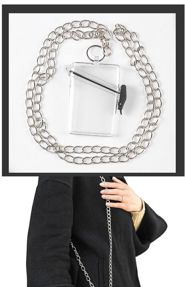 INS Style Cigarette Case Transparent Halter Waterproof Sealed Cigarette Case Business Card Case Chain Transparent INS Style Cigarette Case Transparent Halter Waterproof Sealed Cigarette Case Business Card Case Chain Transparent