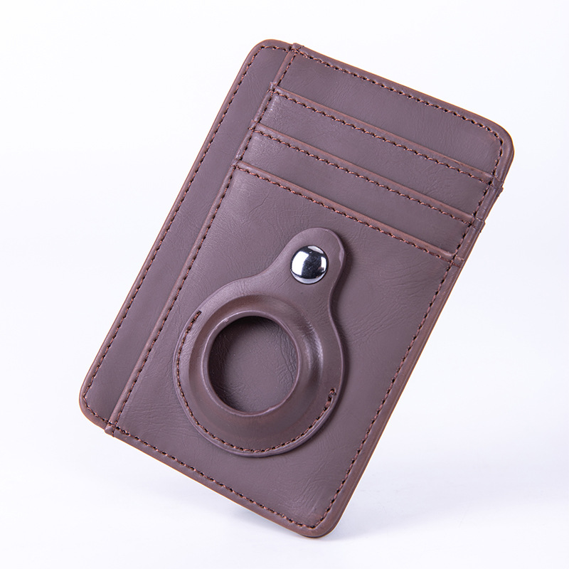 Amazon RFID Apple Tracker Protective Case Locator Genuine Leather Airtag Card Holder Card Case Tesla Card Holder