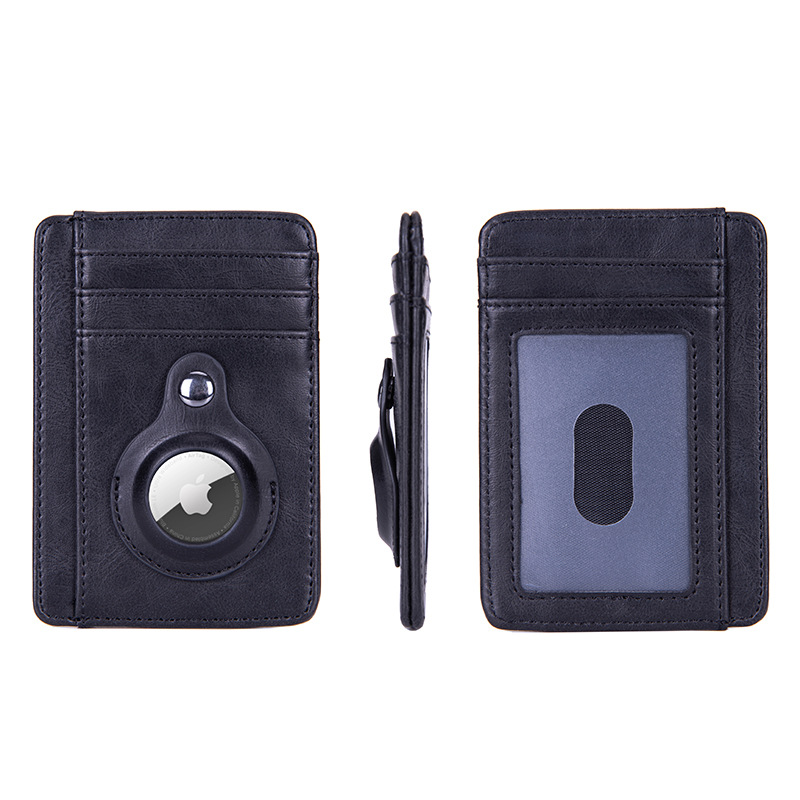 Amazon RFID Apple Tracker Protective Case Locator Genuine Leather Airtag Card Holder Card Case Tesla Card Holder