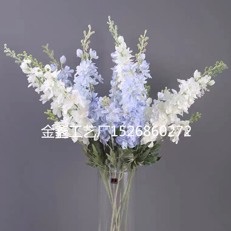 1 Bundle Artificial Plants Vases for Home Decor Christmas Wreath Decor Household Products Silk Delphinium Decorative Flo