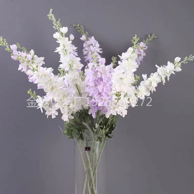 1 Bundle Artificial Plants Vases for Home Decor Christmas Wreath Decor Household Products Silk Delphinium Decorative Flo