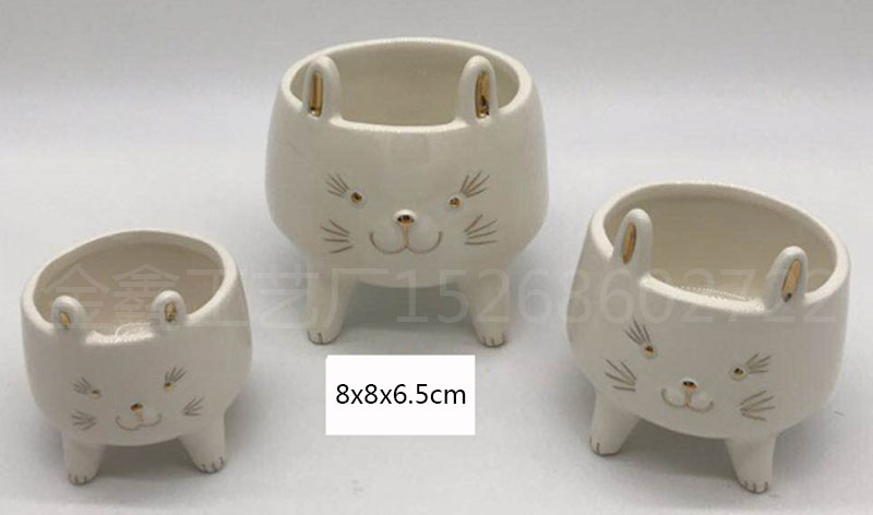 Cartoon Animal Ceramic Flowerpot Lion Elephant FlowerPot Succulent Cactus Plant Pot Home Decor Crafts Sculpture Garden O