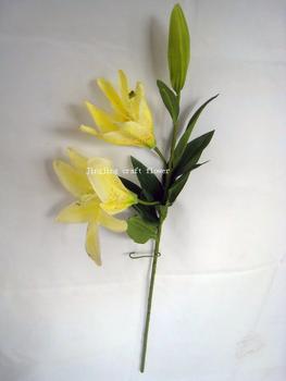 Fragrant water lily flower factory direct high-grade simulation 3 lilies Lily home decor