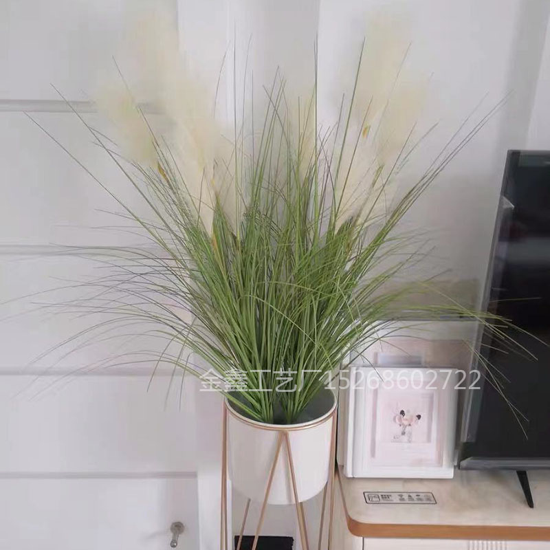 Wild reed branch Small Pampas Grass Phragmites Artificial Plants Wedding Flower Bunch for Home Decor Fake Flowers