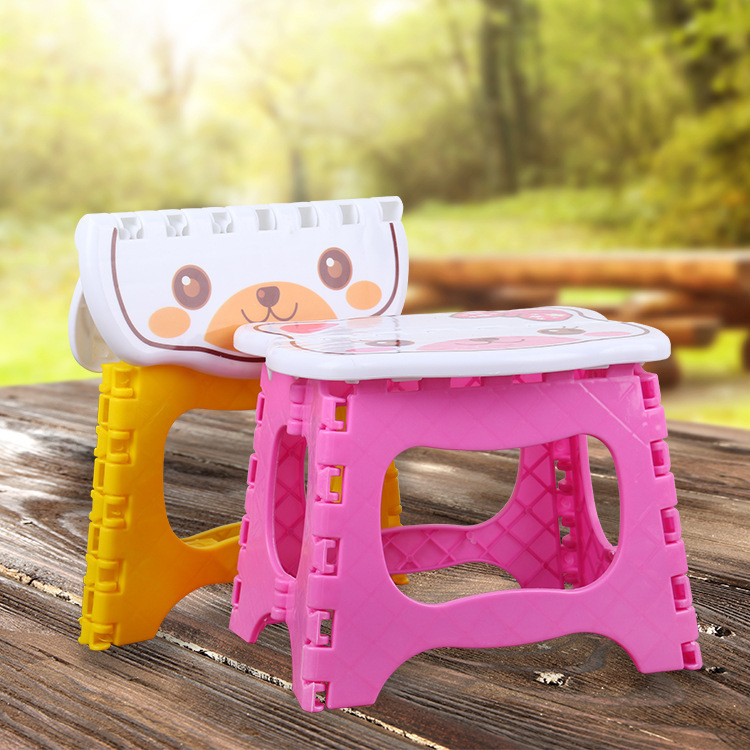 Household Thickened Plastic Folding Stool Outdoor Portable Folding Chair Train Stool Maza Adult Small Bench