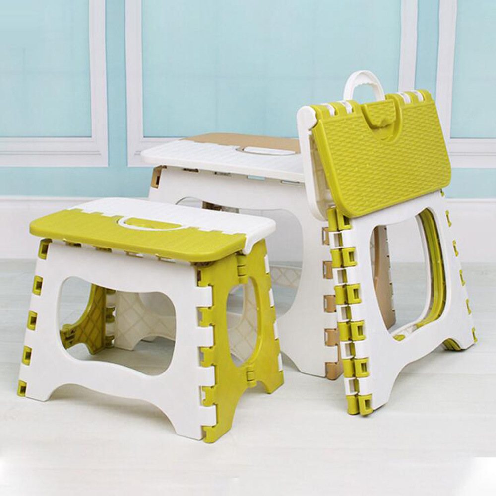 Household Thickened Plastic Folding Stool Outdoor Portable Folding Chair Train Stool Maza Adult Small Bench