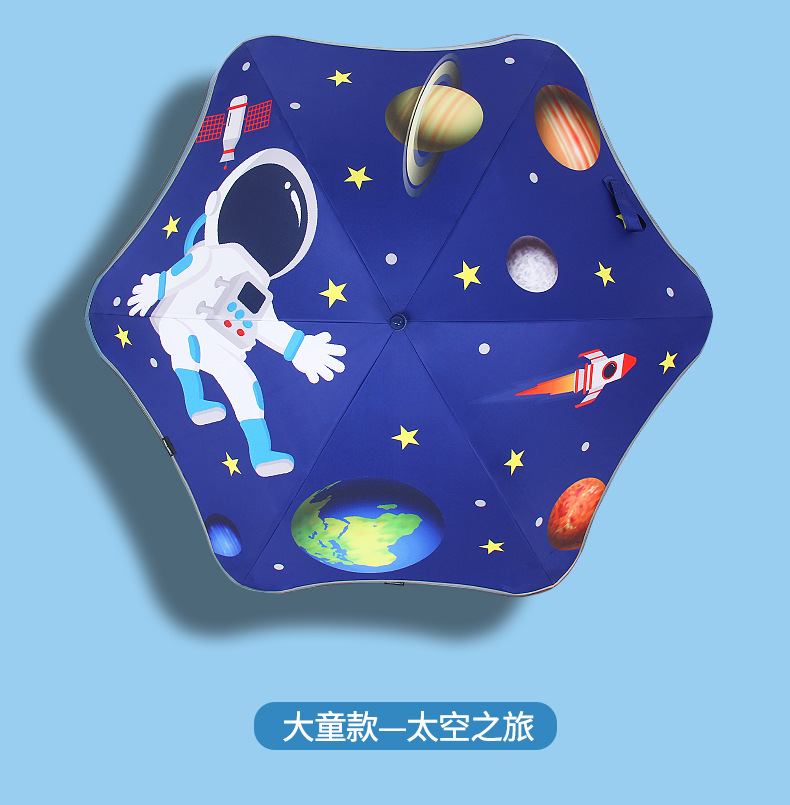 Creative New Children's Umbrella round Corner Children's Umbrella Children's Cartoon Umbrella Luminous Anti-Puncture Cartoon Umbrella