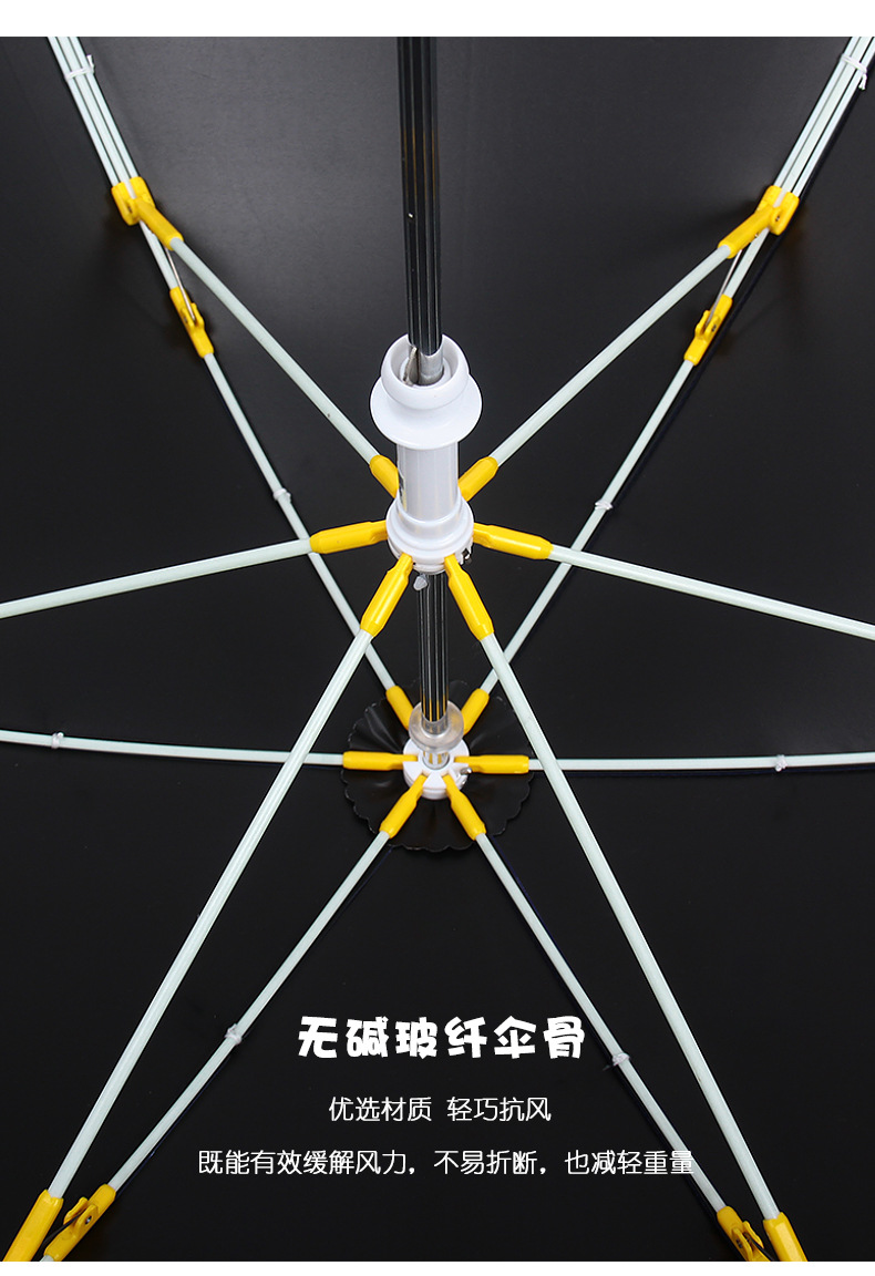 Creative New Children's Umbrella round Corner Children's Umbrella Children's Cartoon Umbrella Luminous Anti-Puncture Cartoon Umbrella