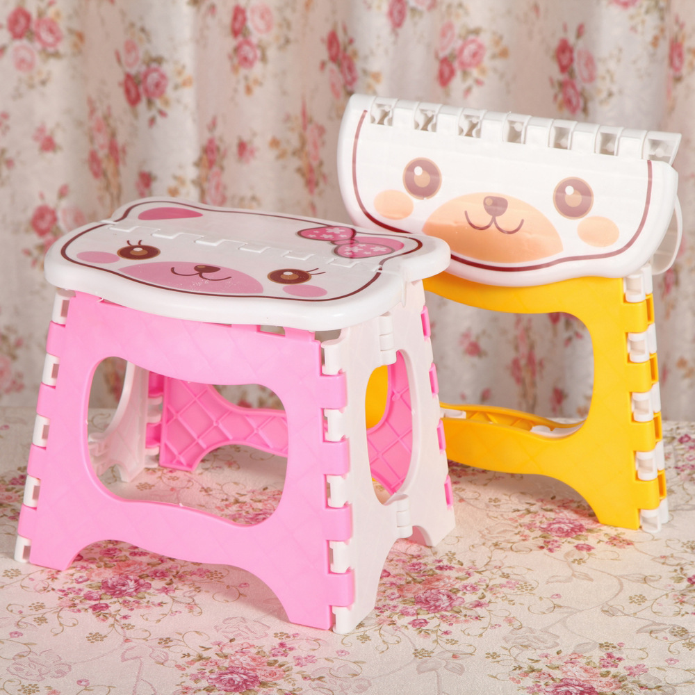 Large portable plastic folding stool cartoon stool outdoor fishing children&#039;s stool