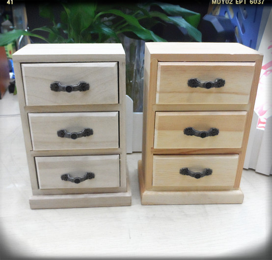 Well, we have a Wood crafts solid Wood jewelry home decoration cabinet, do a DIY painted drawer