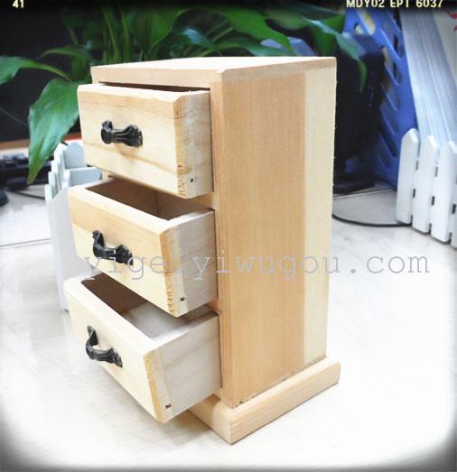 Well, we have a Wood crafts solid Wood jewelry home decoration cabinet, do a DIY painted drawer