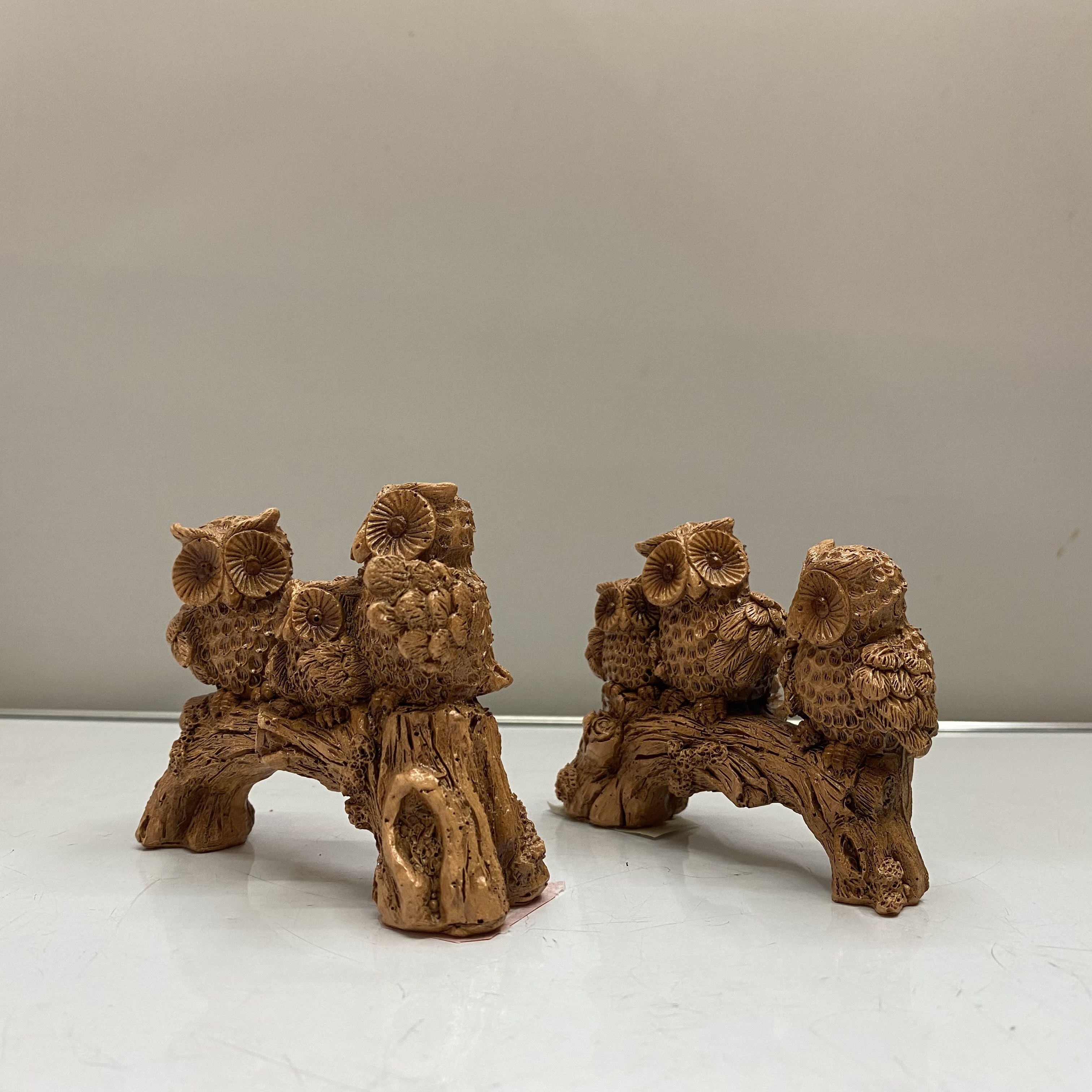 Resin Crafts Modern Creative Fun Imitation Wood Color Owl Home Decoration Technology Gift Factory Direct Sales Resin Crafts Modern Creative Fun Imitation Wood Color Owl Home Decoration Technology Gift Factory Direct Sales