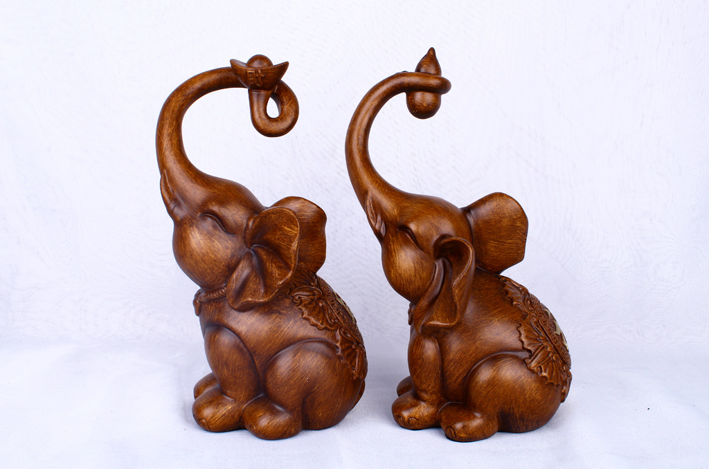 Decoration Chinese Simple Imitation Wood Grain Elephant Resin Crafts Home Decoration Factory Wholesale Decoration Chinese Simple Imitation Wood Grain Elephant Resin Crafts Home Decoration Factory Wholesale