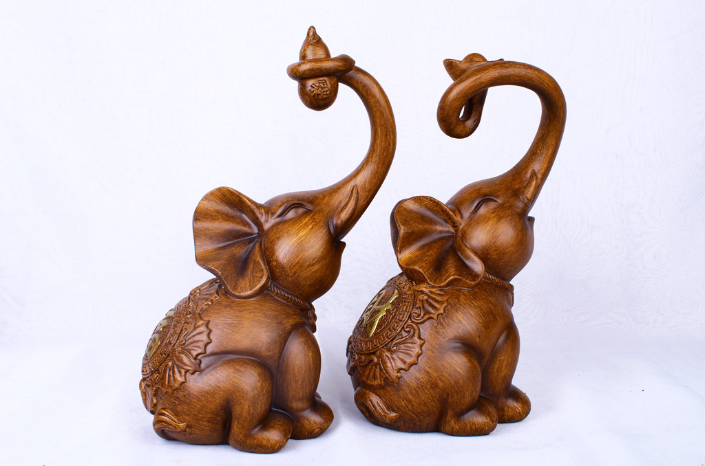 Decoration Chinese Simple Imitation Wood Grain Elephant Resin Crafts Home Decoration Factory Wholesale Decoration Chinese Simple Imitation Wood Grain Elephant Resin Crafts Home Decoration Factory Wholesale