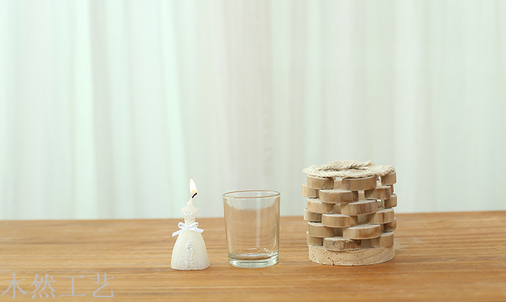 Creative Gifts Pure handmade wood candle candlestick home decoration crafts wooden ornaments Creative Gifts Pure handmade wood candle candlestick home decoration crafts wooden ornaments