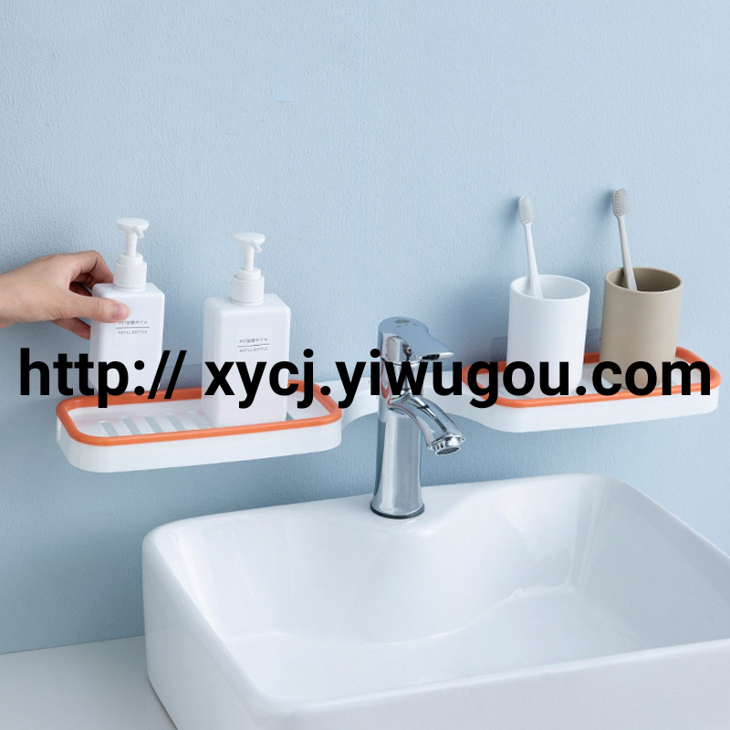 Bathroom Countertop Storage Rack Liquid Shampoo Shower Gel Storage Rack Punch-Free Corner Bottle &amp; Can Storage Rack