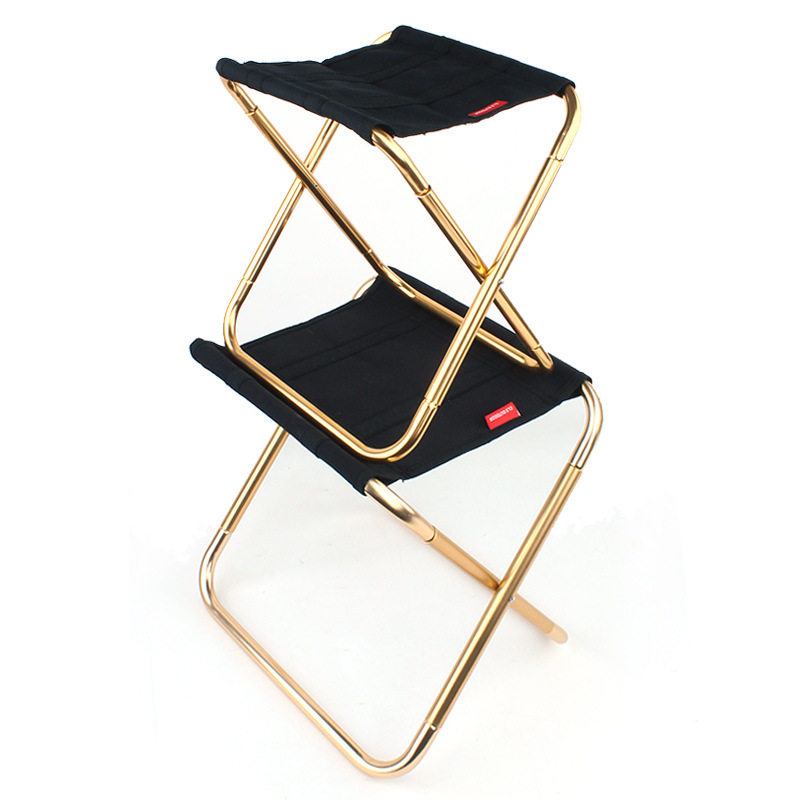 New Folding Stool Large 7075 Aluminum Alloy Outdoor Portable Barbecue Fishing Folding Chair Maza Train Stool