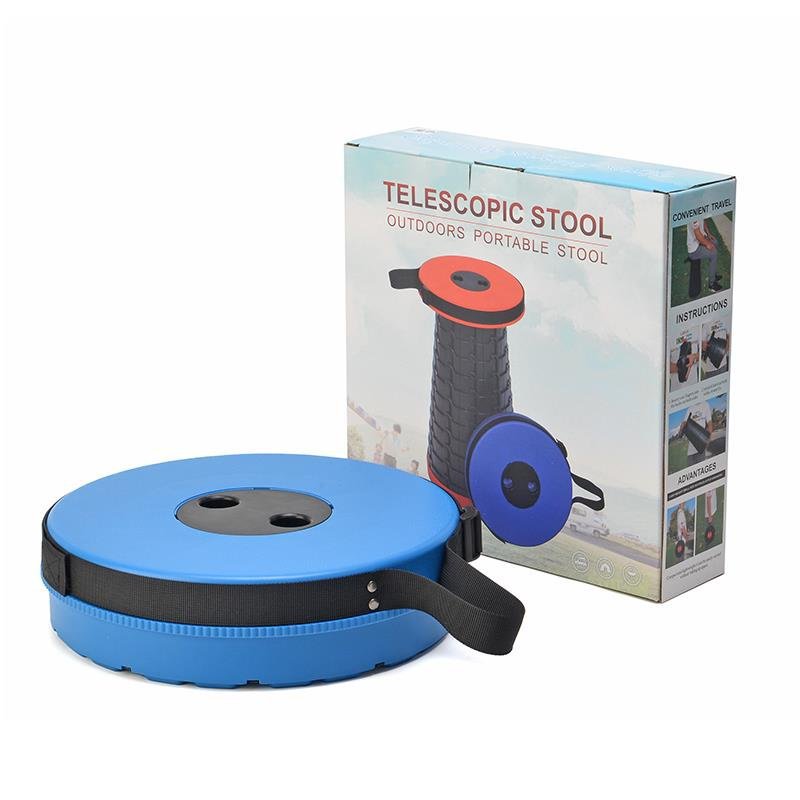 Retractable Folding Stool Outdoor Products Portable Camping Plastic Products Internet Celebrity Same Telescopic Chair Factory Direct Supply... +