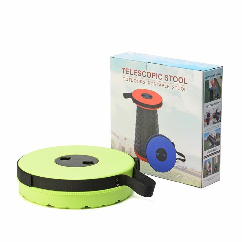 Retractable Folding Stool Outdoor Products Portable Camping Plastic Products Internet Celebrity Same Telescopic Chair Factory Direct Supply... +