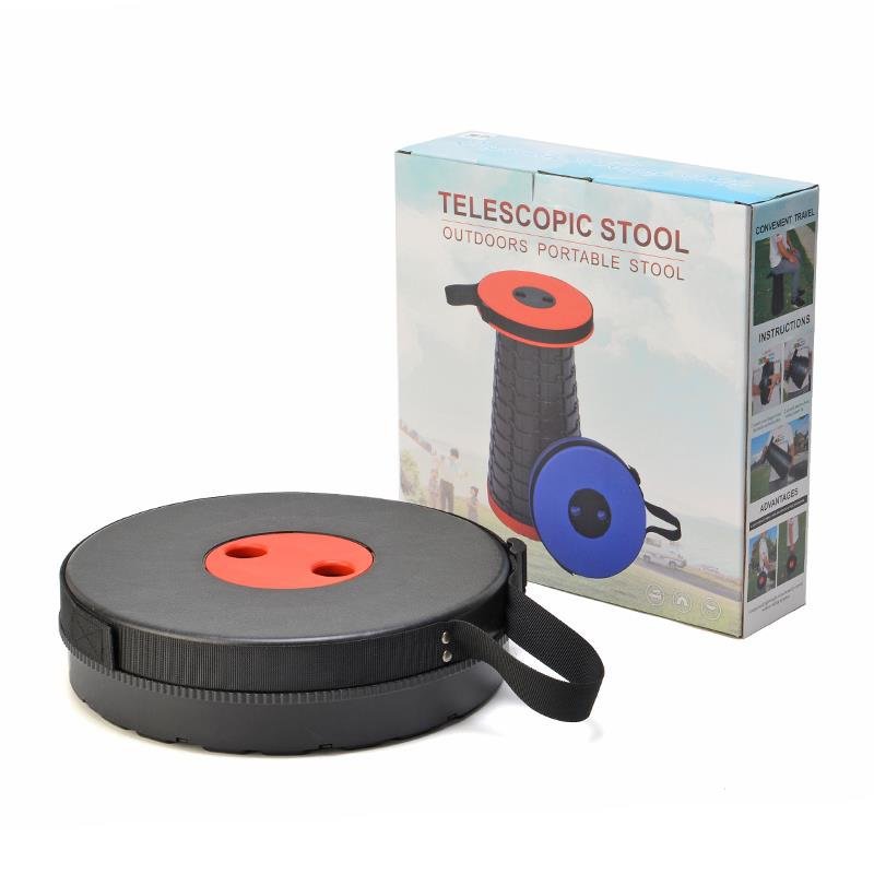 Retractable Folding Stool Outdoor Products Portable Camping Plastic Products Internet Celebrity Same Telescopic Chair Factory Direct Supply... +