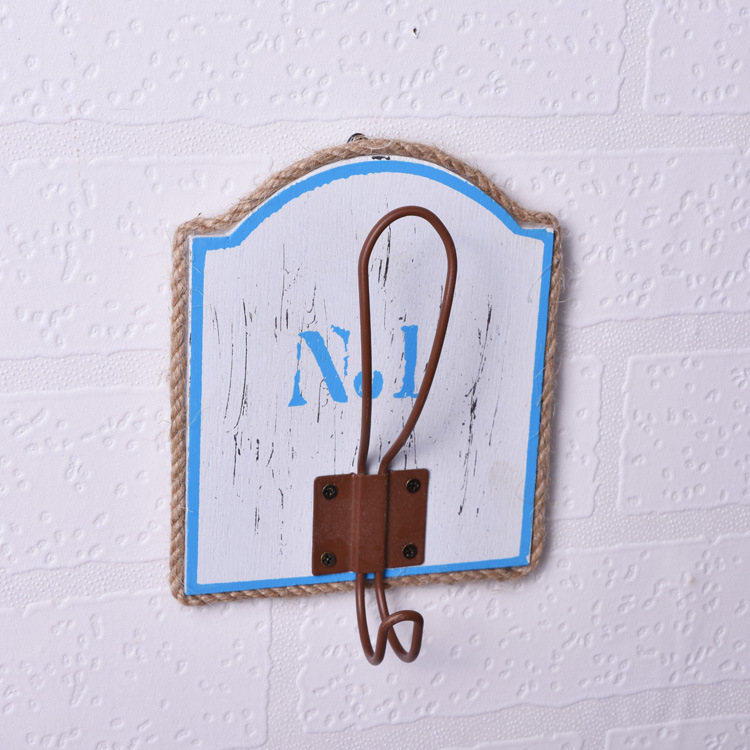 Factory Direct Sales Creative Wall Hook Retro Wood Crafts Hook Sub Antique Home Decoration Wholesale