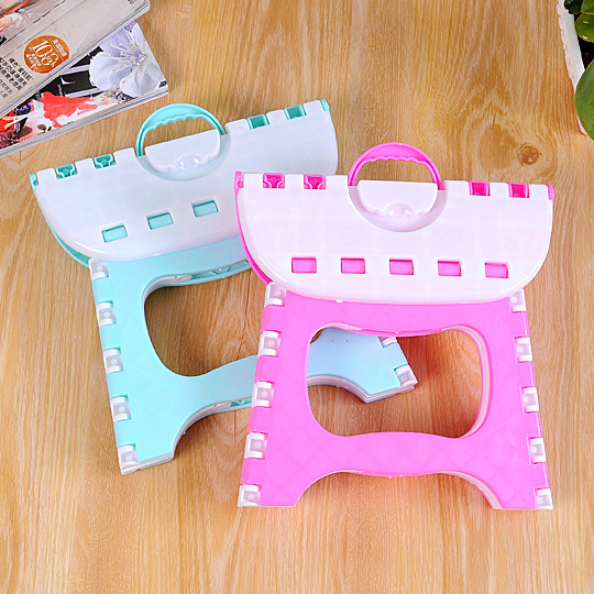 Color Matching Plastic Folding Stool Folding Stool Sub-Bathroom Small Bench Children Adult Outdoor Portable Folding Stool