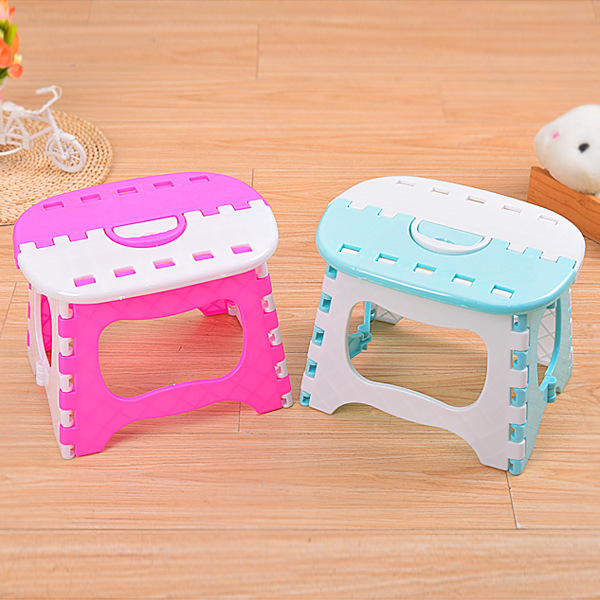 Color Matching Plastic Folding Stool Folding Stool Sub-Bathroom Small Bench Children Adult Outdoor Portable Folding Stool