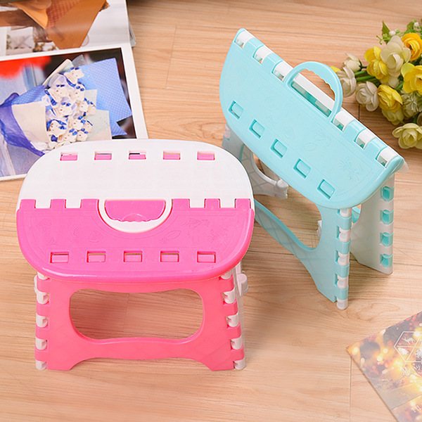 Color Matching Plastic Folding Stool Folding Stool Sub-Bathroom Small Bench Children Adult Outdoor Portable Folding Stool