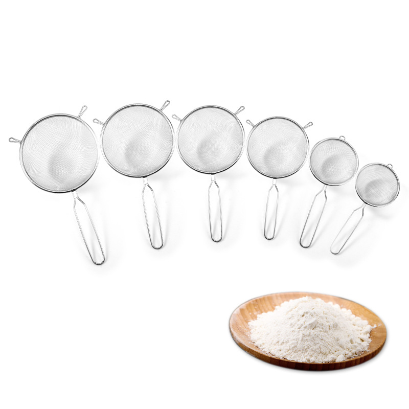 Factory Supply Stainless Steel Fried Strainer Colander Household Flour Sifter Ultra-Fine Filter Sieve Kitchen Gadget