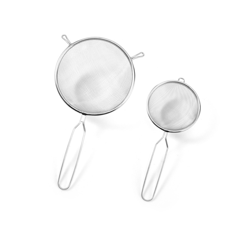 Factory Supply Stainless Steel Fried Strainer Colander Household Flour Sifter Ultra-Fine Filter Sieve Kitchen Gadget