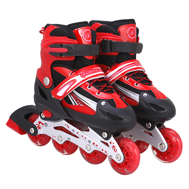New Pu8 Wheel Full Flash Inline Skating Shoes for Boys and Girls the Skating Shoes Adult Roller Skates Factory Wholesale