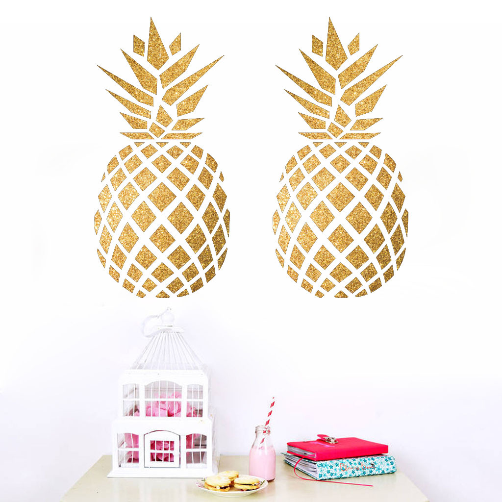 Foreign Trade New Creative Multi-Color Pineapple Cartoon Wall Stickers Ins Children&#039;s Baby Room Wall Decoration Graffiti Sticker Painting