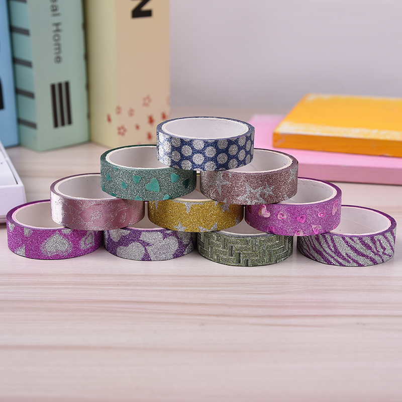 Manufacturers wholesale gold onion tape stationery DIY checking for tape gold powder decorative gifts packaging tape