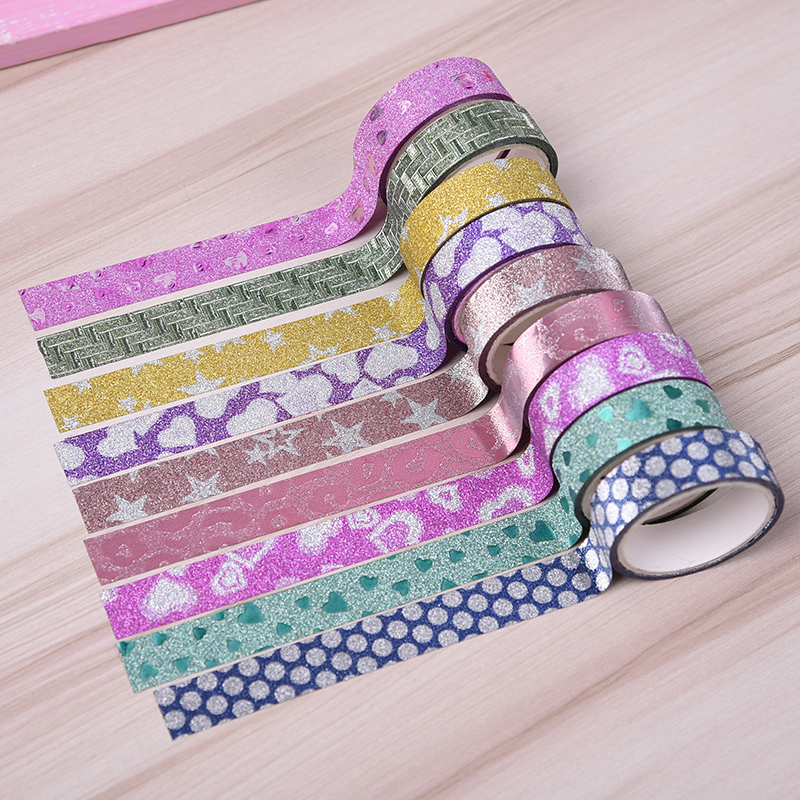 Manufacturers wholesale gold onion tape stationery DIY checking for tape gold powder decorative gifts packaging tape Manufacturers wholesale gold onion tape stationery DIY checking for tape gold powder decorative gifts packaging tape