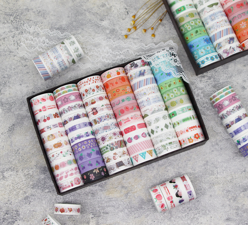 Cartoon and Paper Adhesive Tape 60 Rolls DIY Decorative Tapes Sticker Painting Material Cute Children Stationery Journal Gift Box Cartoon and Paper Adhesive Tape 60 Rolls DIY Decorative Tapes Sticker Painting Material Cute Children Stationery Journal Gift Box
