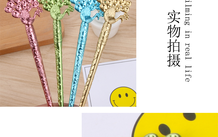Factory Direct Sales Cute Creative Stationery Cute Female Student Black Carbon Pen Peacock Southeast Flying Hairpin Gel Pen Factory Direct Sales Cute Creative Stationery Cute Female Student Black Carbon Pen Peacock Southeast Flying Hairpin Gel Pen