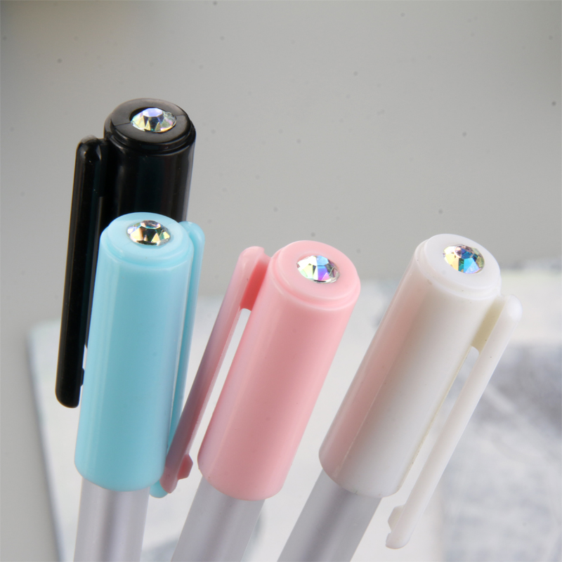 Personalized Xueba Fashionable Words Gel Pen with Diamond Gel Pen Creative Text Student Black Gel Ink Pen Signature Pen Wholesale