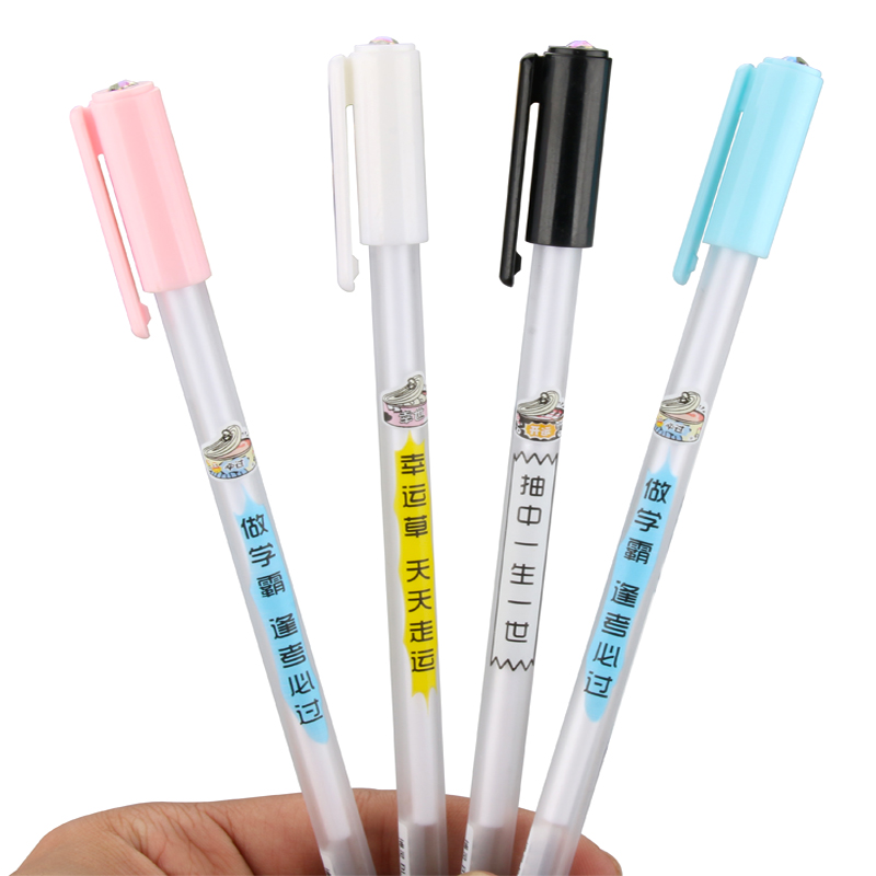 Personalized Xueba Fashionable Words Gel Pen with Diamond Gel Pen Creative Text Student Black Gel Ink Pen Signature Pen Wholesale Personalized Xueba Fashionable Words Gel Pen with Diamond Gel Pen Creative Text Student Black Gel Ink Pen Signature Pen Wholesale