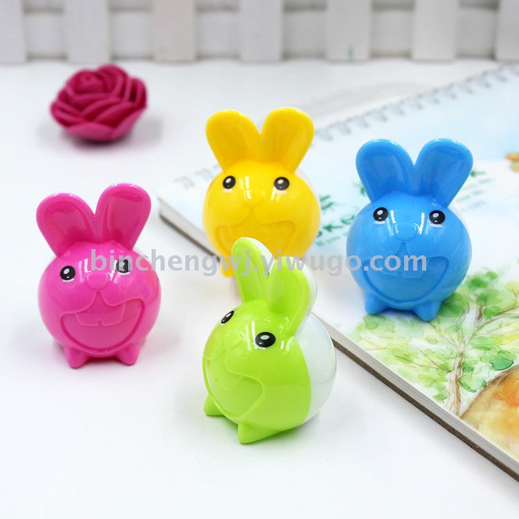 Rabbit pencil Sharpener Big tooth rabbit pencil sharpener cartoon student  pencil sharpener stationery wholesale