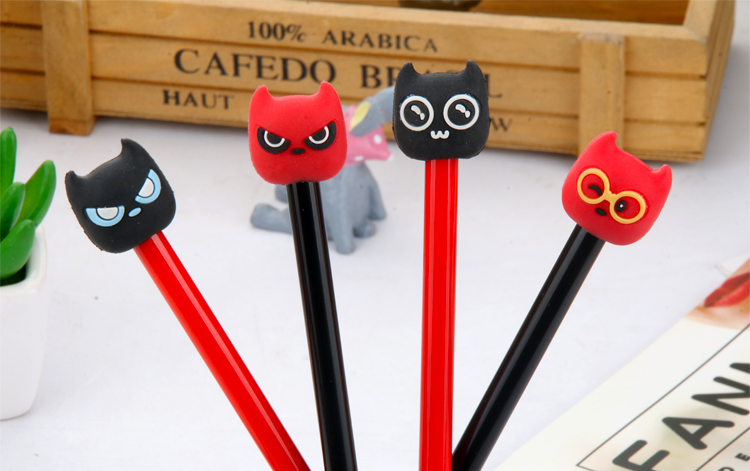 Silicone End Gel Pen Cartoon Cat Student Signature Pen Creative Cartoon Gel Ink Pen Writing Office Signature Silicone End Gel Pen Cartoon Cat Student Signature Pen Creative Cartoon Gel Ink Pen Writing Office Signature