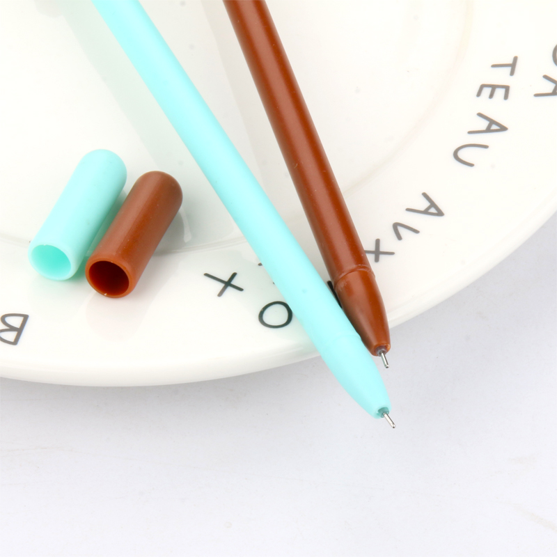 Silicone End Gel Pen Cartoon Little Girl Student Signature Pen Creative Cartoon Gel Ink Pen Writing Office Signature