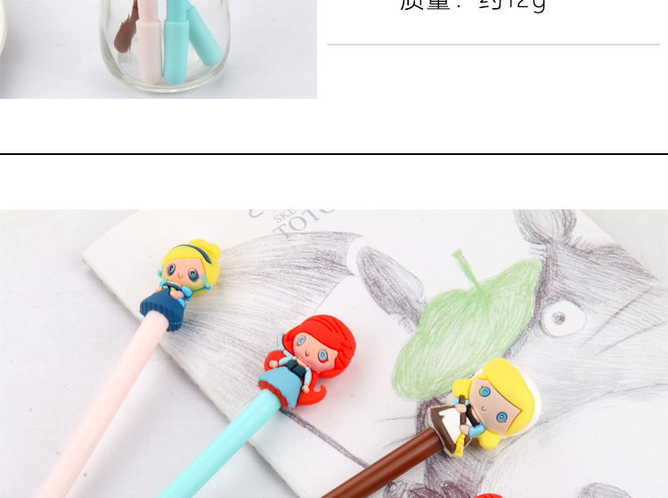 Silicone End Gel Pen Cartoon Little Girl Student Signature Pen Creative Cartoon Gel Ink Pen Writing Office Signature Silicone End Gel Pen Cartoon Little Girl Student Signature Pen Creative Cartoon Gel Ink Pen Writing Office Signature