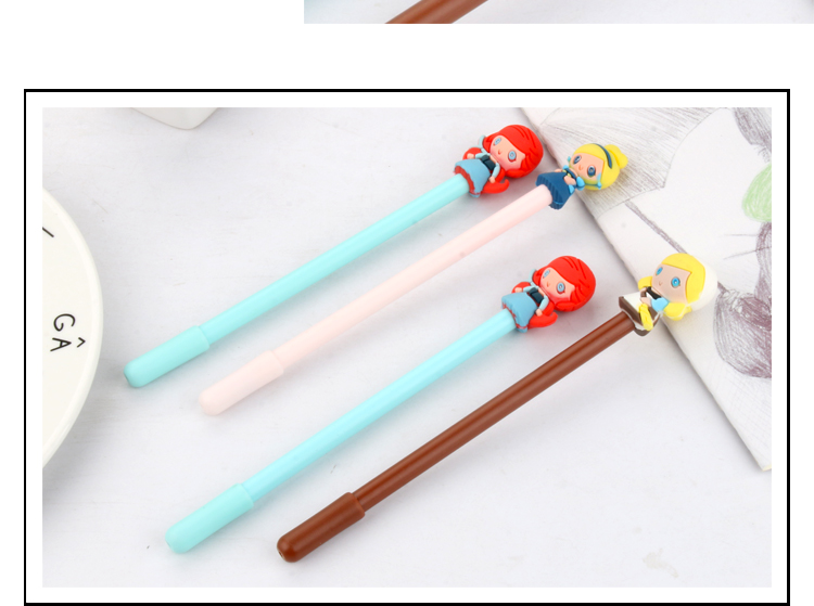 Silicone End Gel Pen Cartoon Little Girl Student Signature Pen Creative Cartoon Gel Ink Pen Writing Office Signature Silicone End Gel Pen Cartoon Little Girl Student Signature Pen Creative Cartoon Gel Ink Pen Writing Office Signature