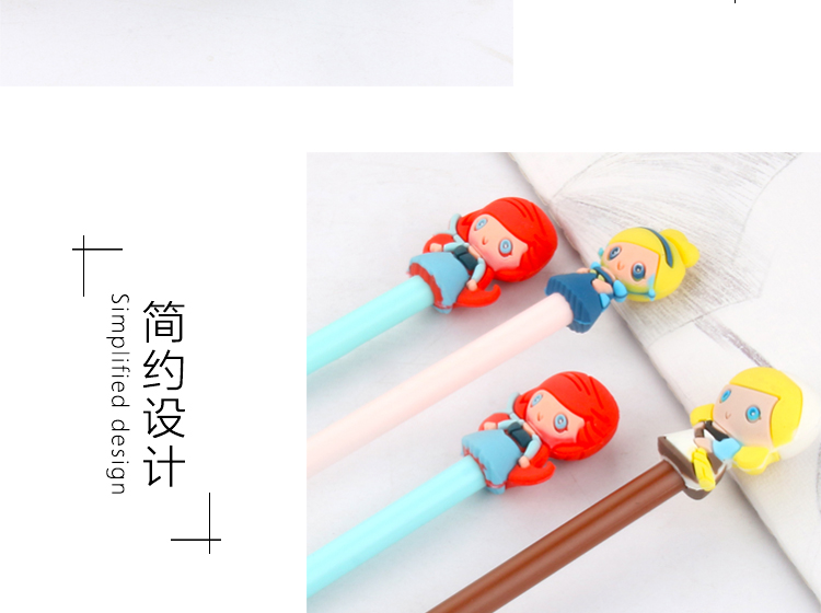 Silicone End Gel Pen Cartoon Little Girl Student Signature Pen Creative Cartoon Gel Ink Pen Writing Office Signature Silicone End Gel Pen Cartoon Little Girl Student Signature Pen Creative Cartoon Gel Ink Pen Writing Office Signature